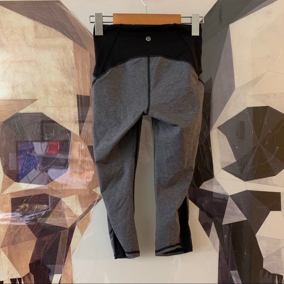 Lululemon Train Times Crop 17" Heathered Black 4 - Picture 11 of 12